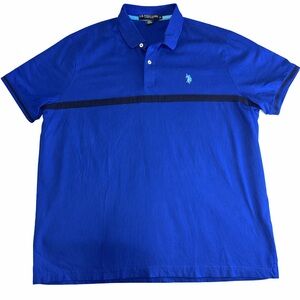 U.S. Polo Assn. Royal Blue Polo with Black Stripe